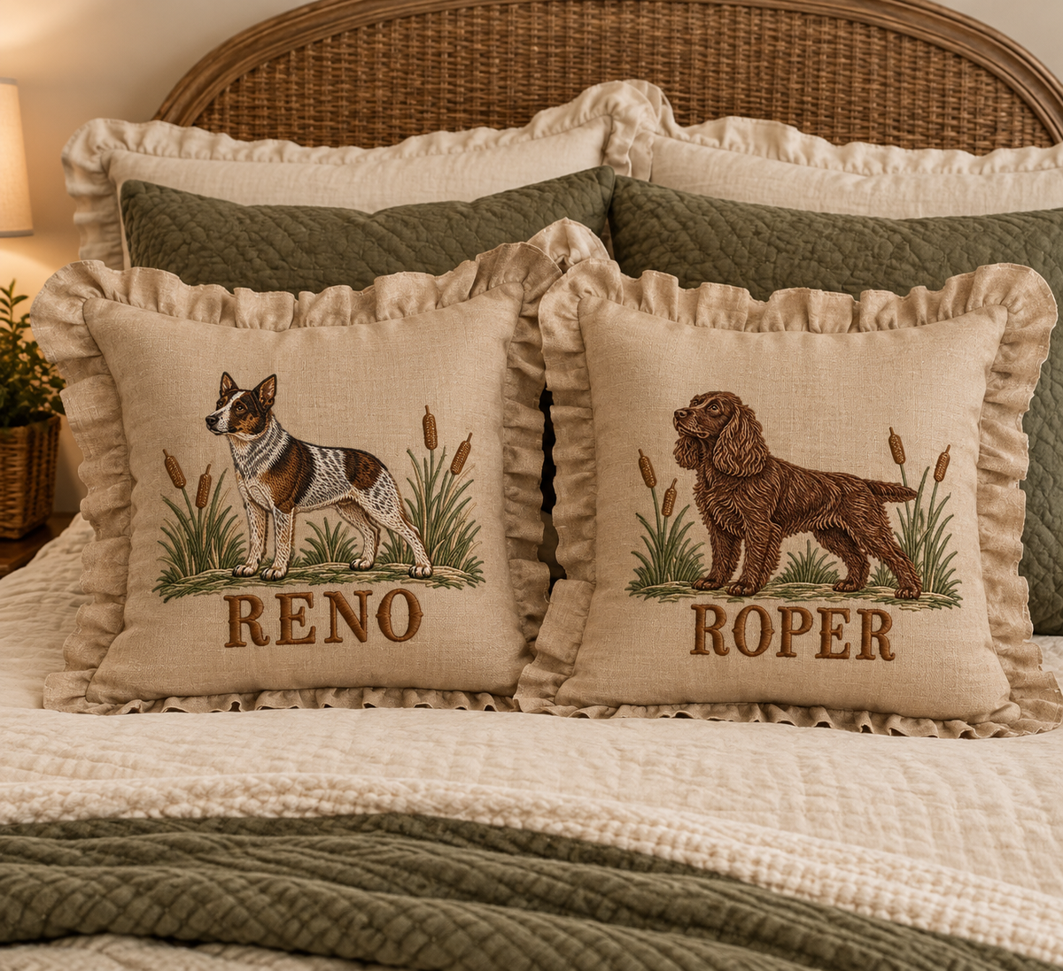 Customized animal throw pillow