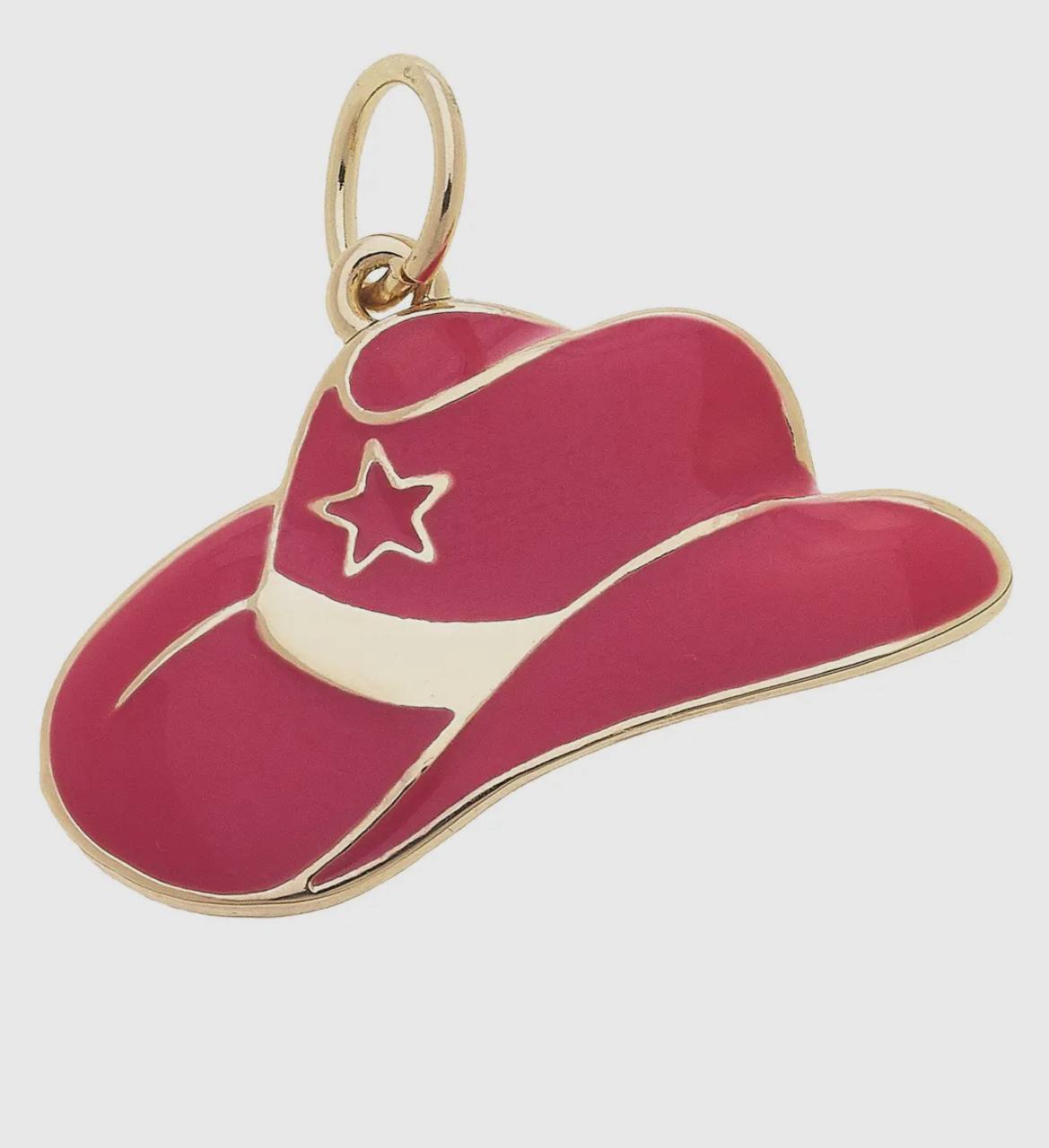 Pink Cowgirl Hat Charm