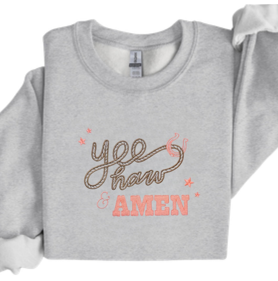 Yee Haw and Amen Embroidered