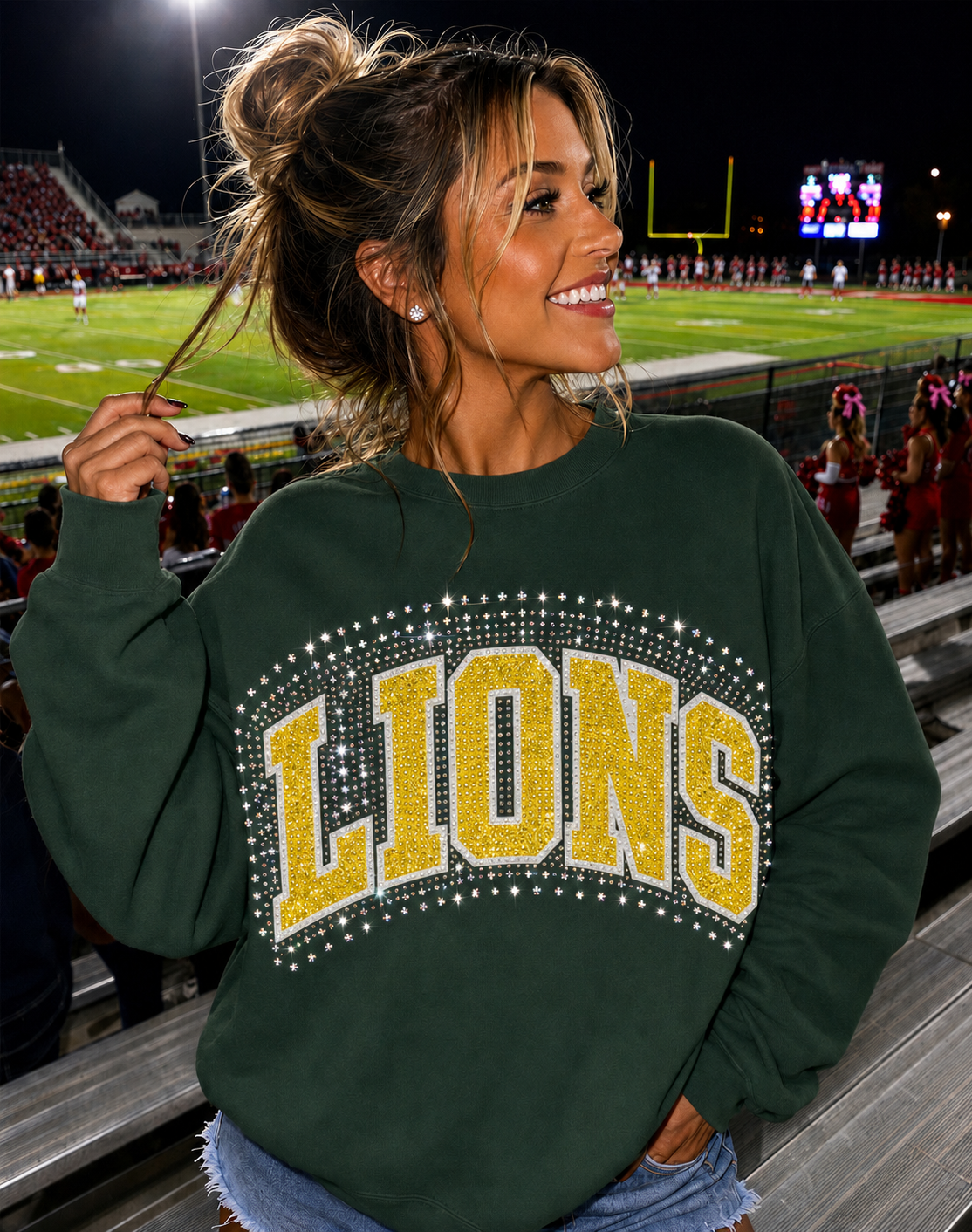Lions Glitter /Rhinestone Crew