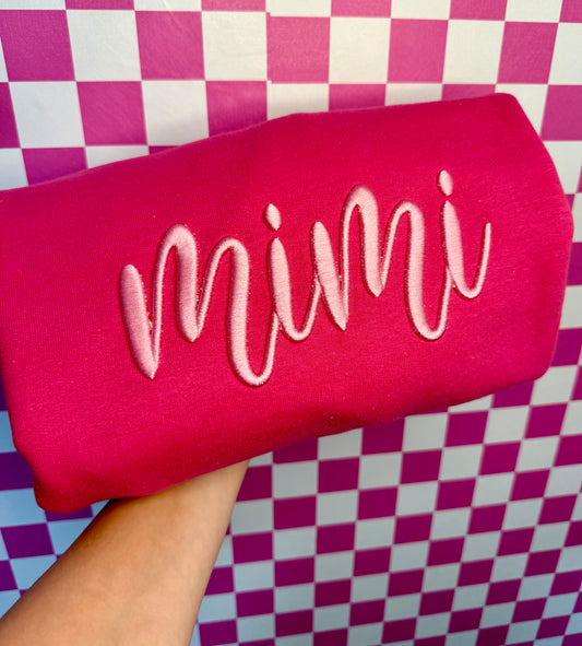 Mimi Puff Embroidery Sweatshirt