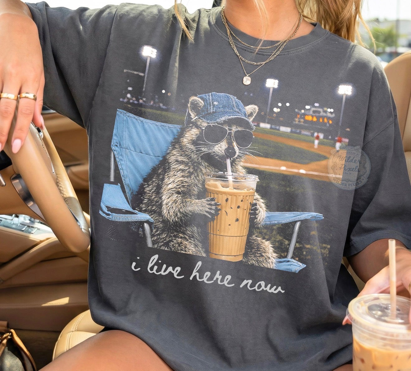 I live here now ballfield tee