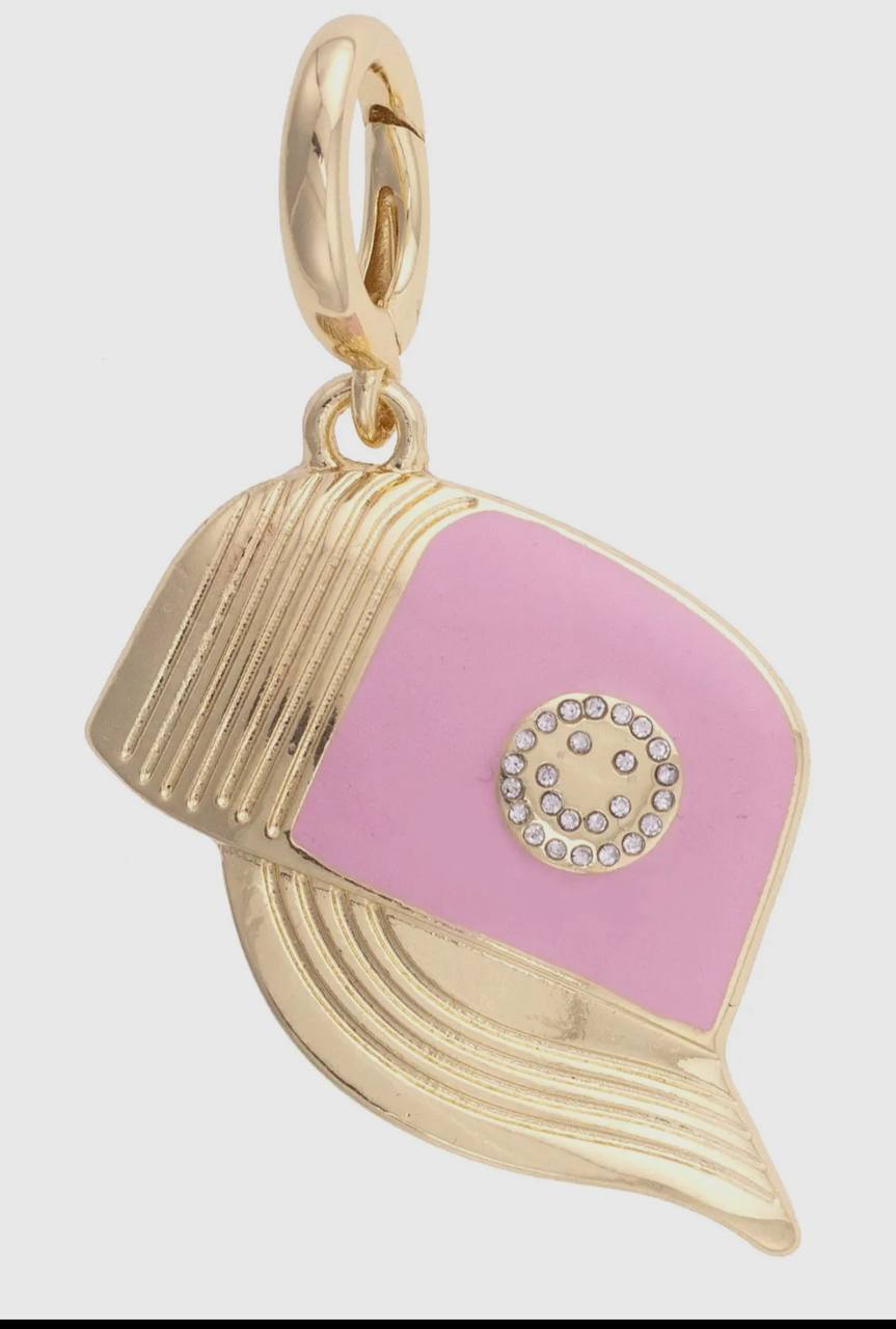 Smiley Hat crystals Charm