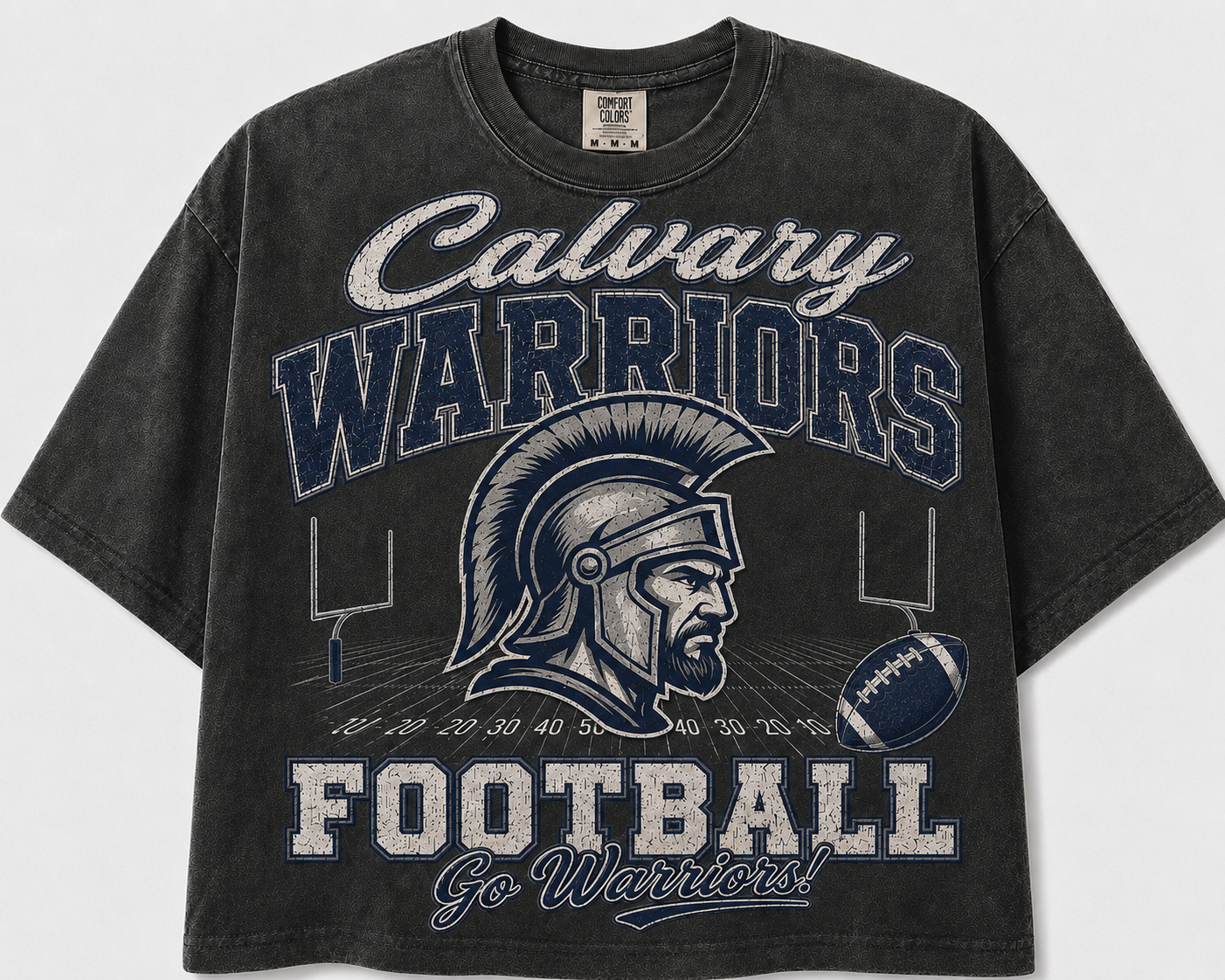 Calvary Warriors vintage boxy crop