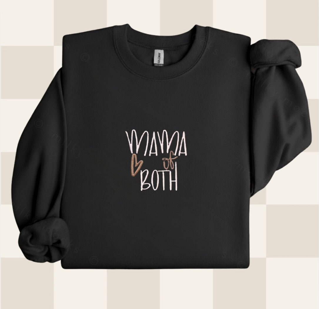 Mama of both Embroidered Sweatshirt