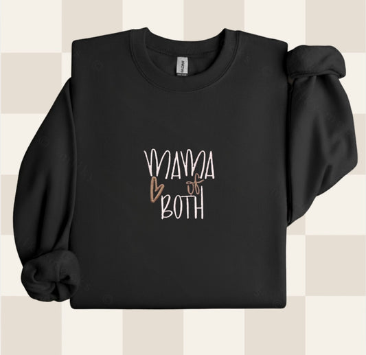 Mama of both Embroidered Sweatshirt