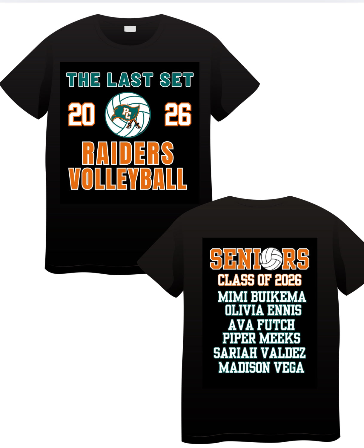 PCHS Volleyball Senior Shirts