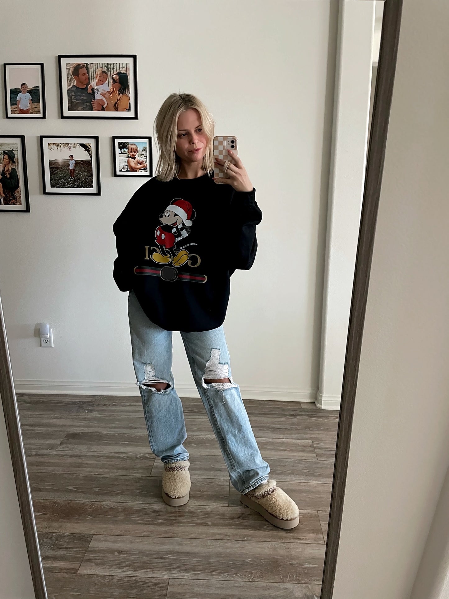 Designer Inspired Christmas Mickey Crewneck sweatshirt