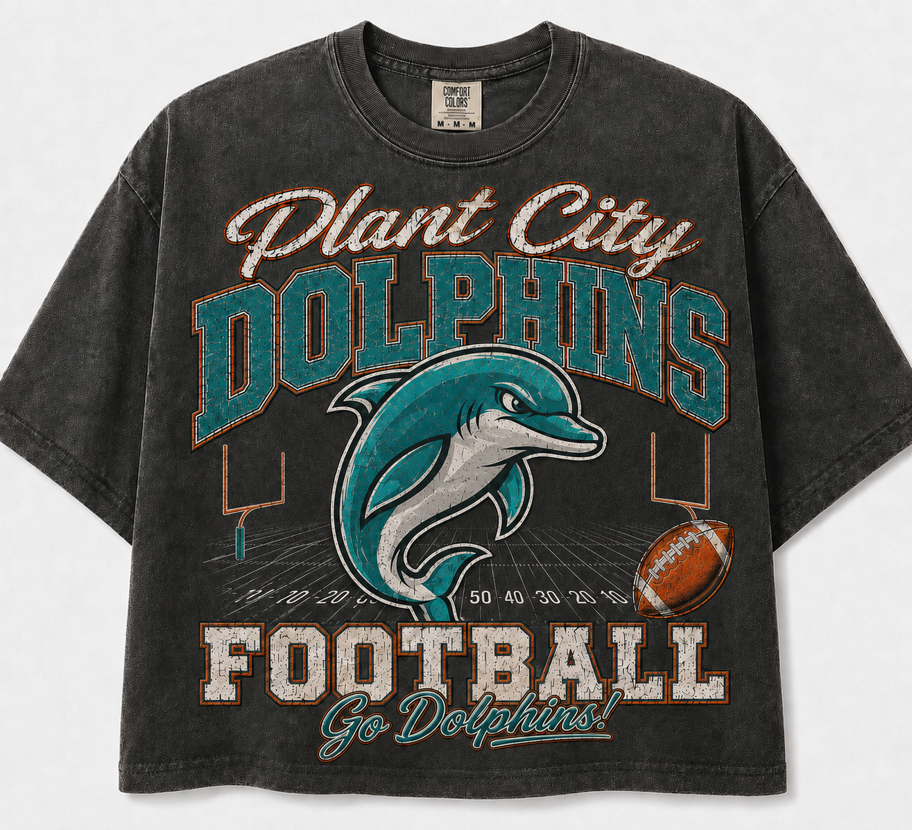 Pc dolphins boxy crop tee