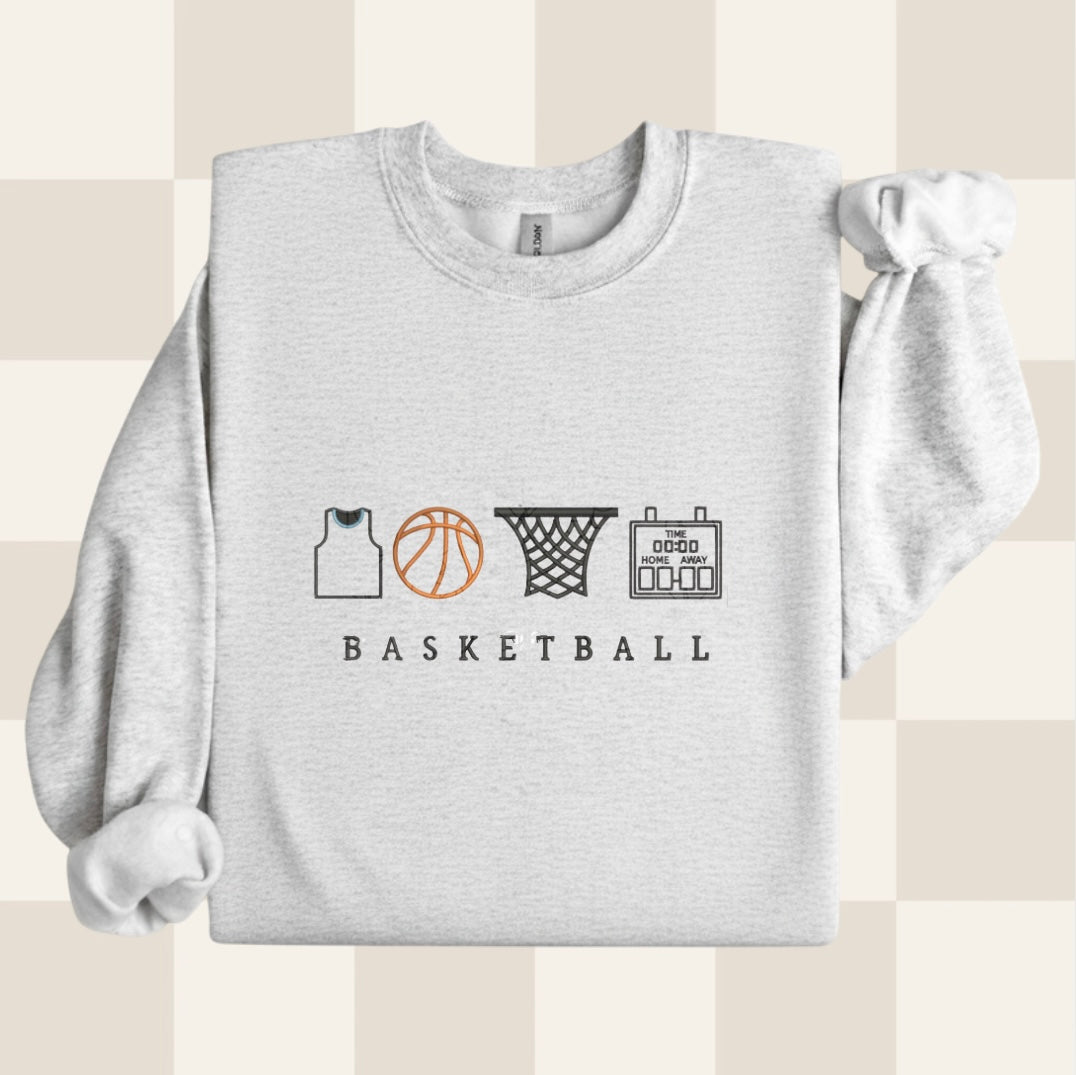 Basketball icon Embroidered Sweatshirt