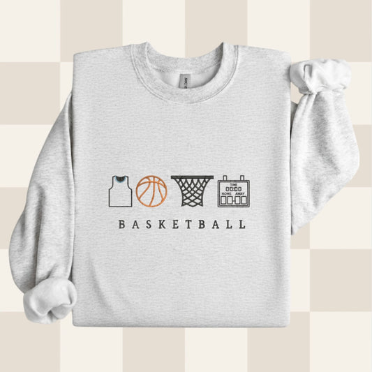 Basketball icon Embroidered Sweatshirt