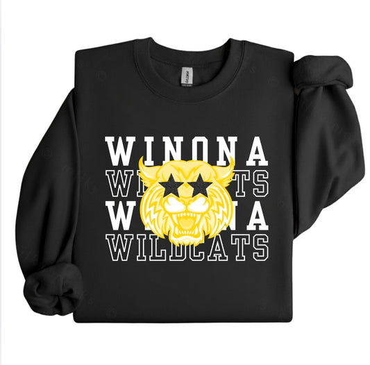 Winona Wildcats Star Eyes Sweatshirt