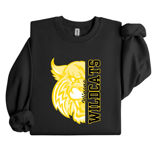 Wildcats Half Face Sweatshirt
