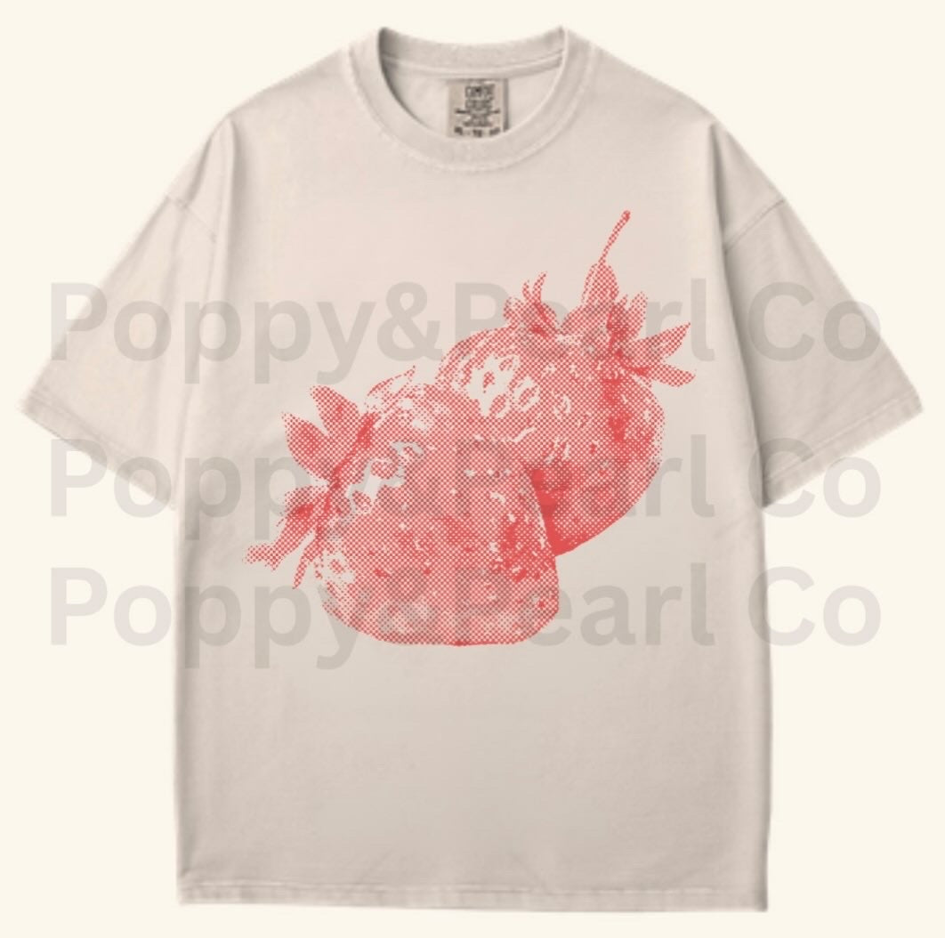 Halftone Strawberry Tees