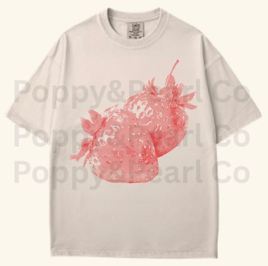 Halftone Strawberry Tees