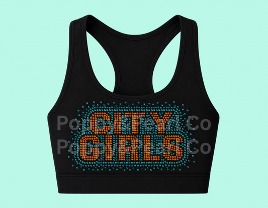 City Girls Blinged Sports Bra