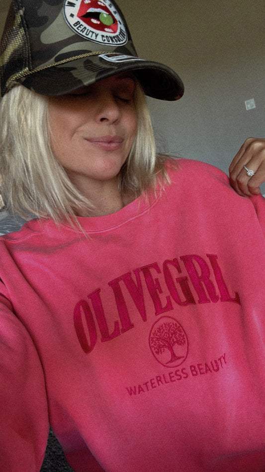 OLIVEGRL Waterless Beauty embroidered Sweatshirt
