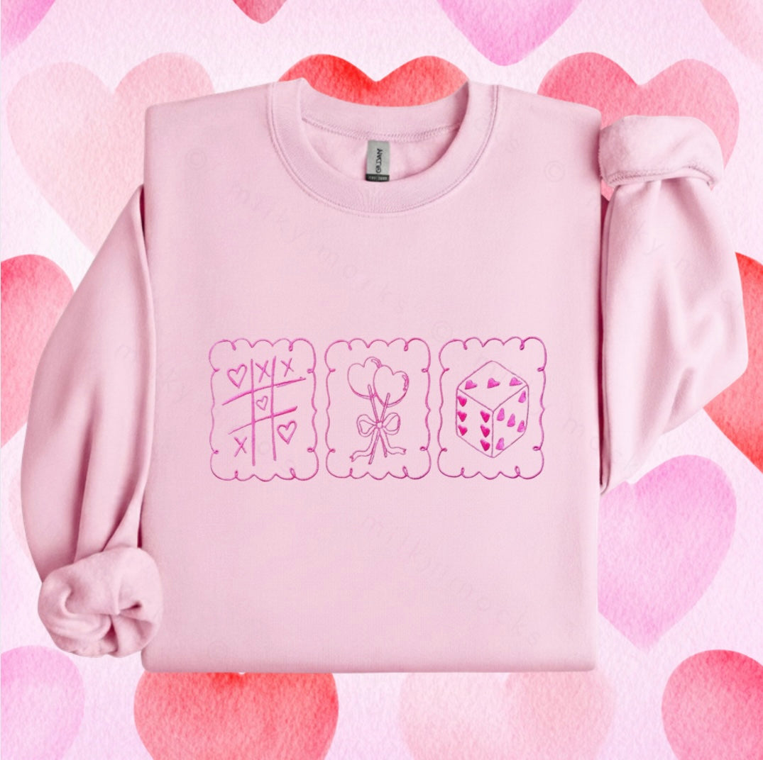 Embroidered Valentines Stamps