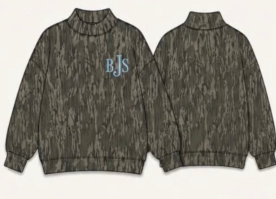 Pre-Order 8/25/15 Camo Mockneck custom embroidery.