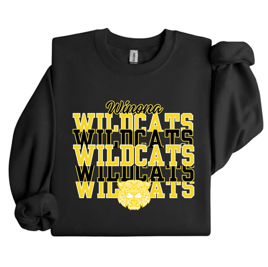 Winona Wildcats Stacked Sweatshirt
