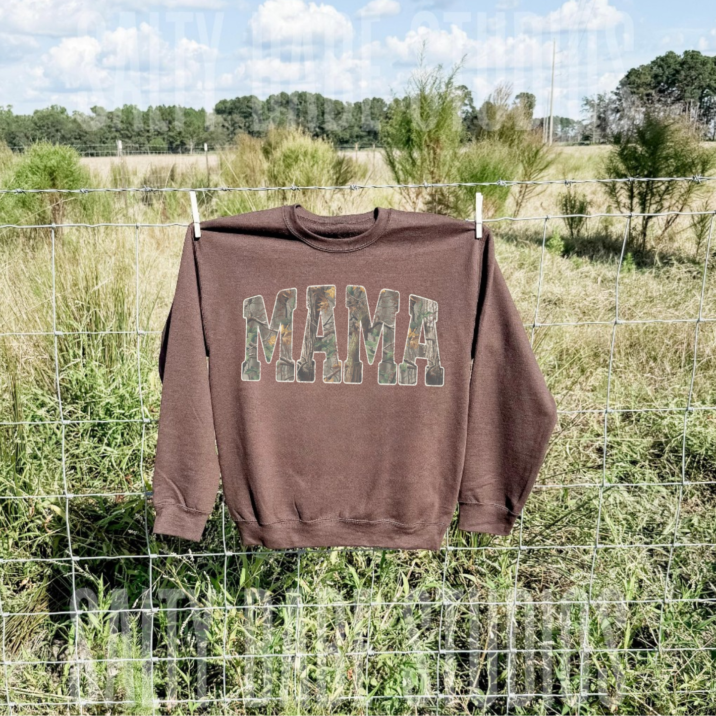 Wood Camo Print Sweatshirt