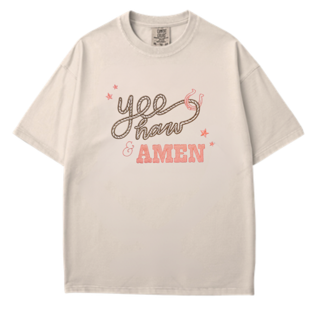 Yee Haw and Amen Embroidered