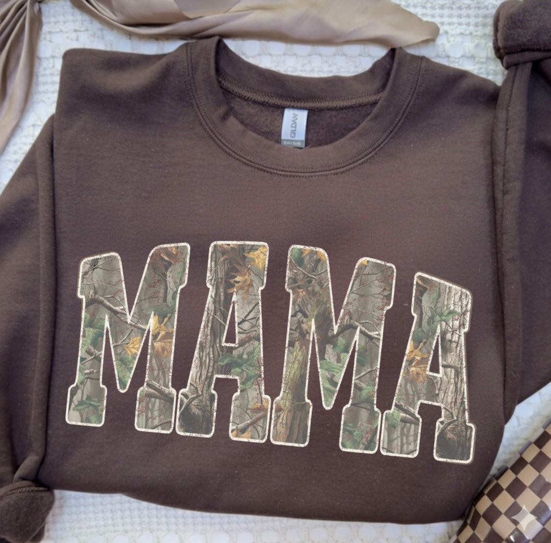 Wood Camo Print Sweatshirt