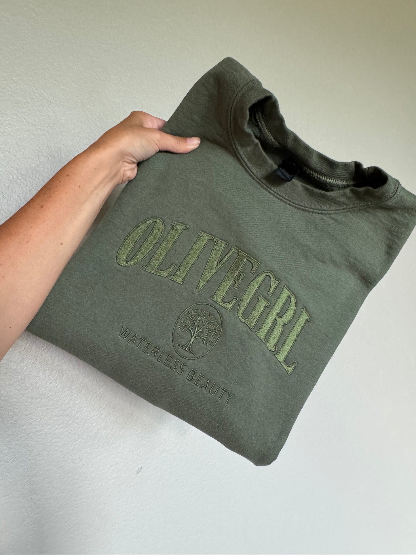 Pre-order -OLIVEGRL Embroidered Crewneck-ships week of November 10
