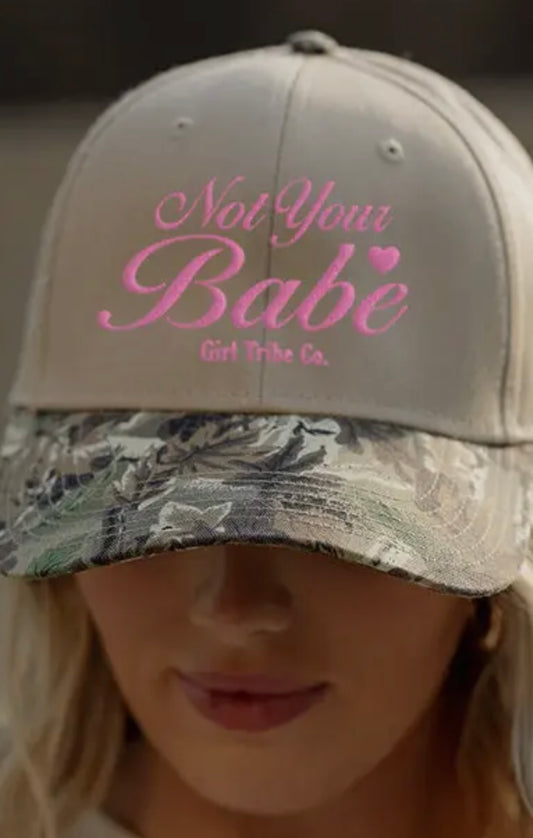 Not your babe embroidered trucker