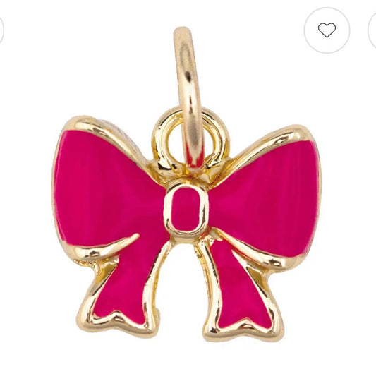 Fuchsia Enamel Bow