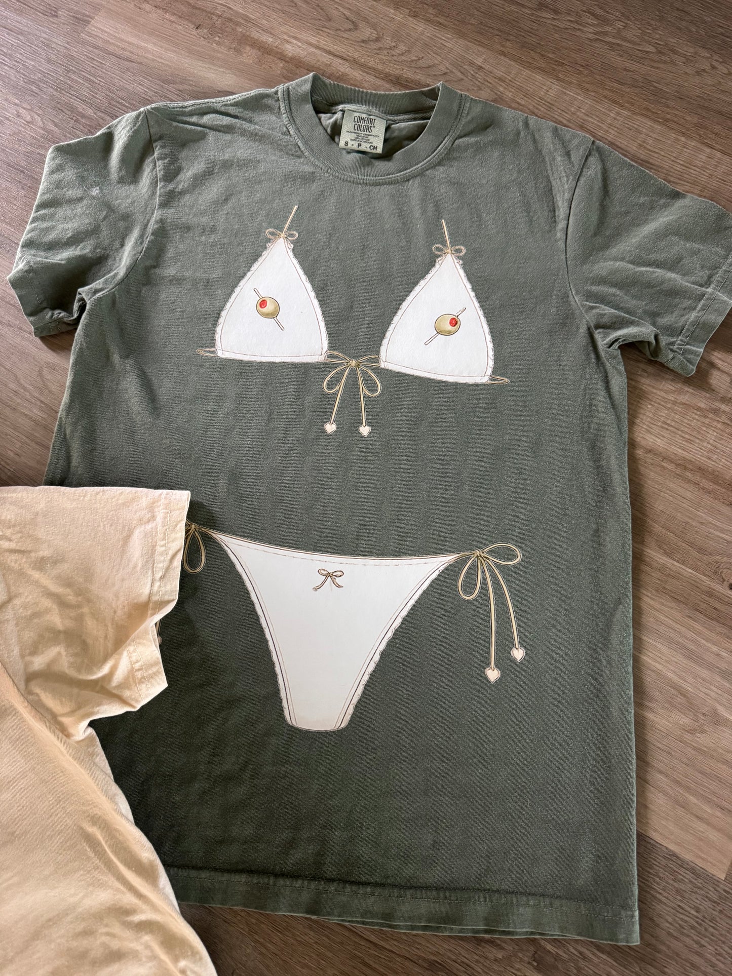 Olive Bikini Tee