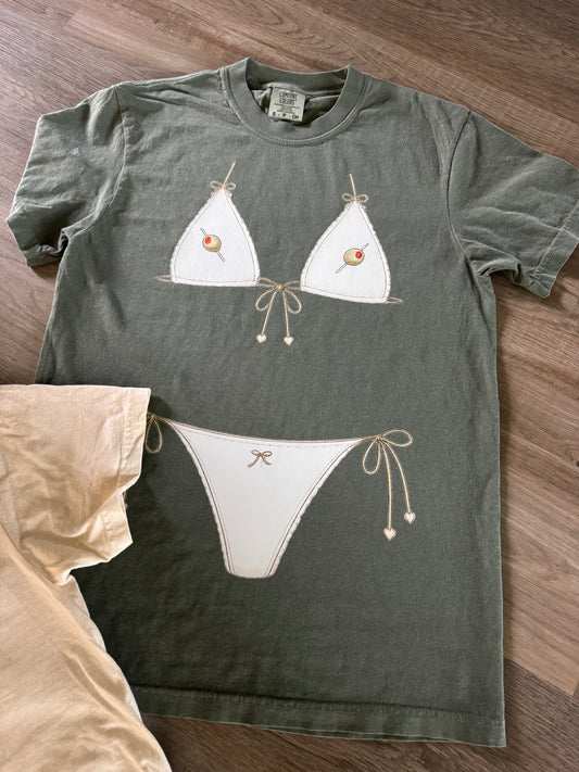 Olive Bikini Tee