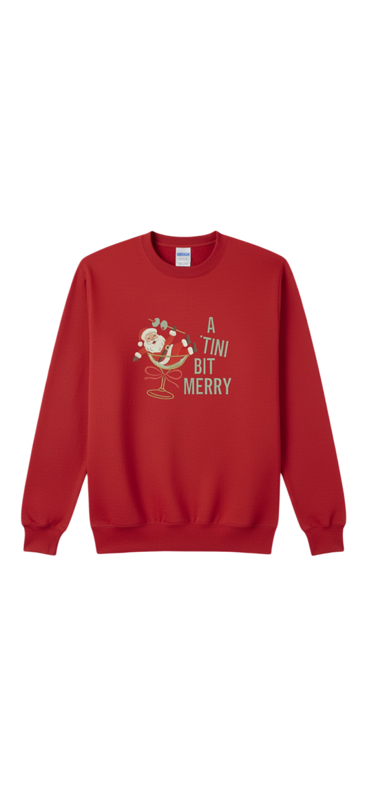 A Tini Bit Merry Embroidered Sweatshirt