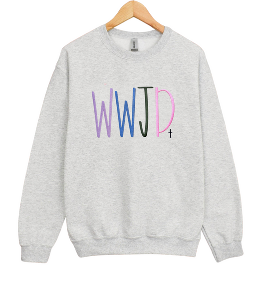 WWJD Embroidered Sweatshirt