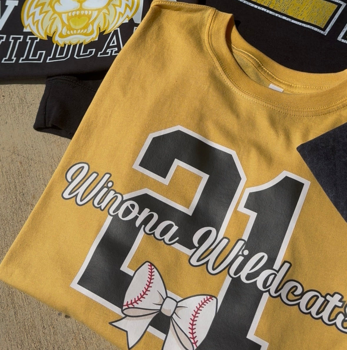 Winona Wildcats Custom Number Tee
