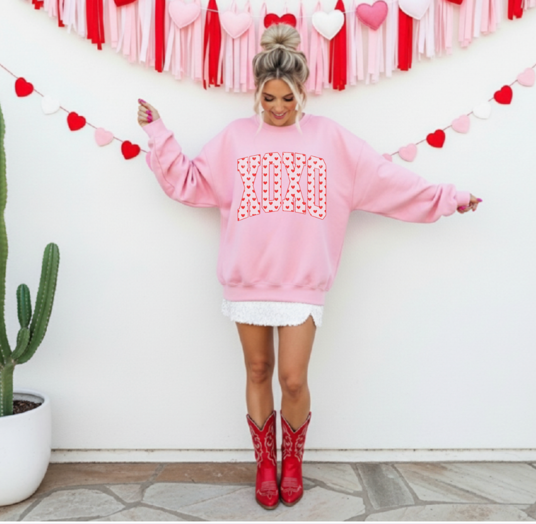 Xoxo Pink and Red Hearts