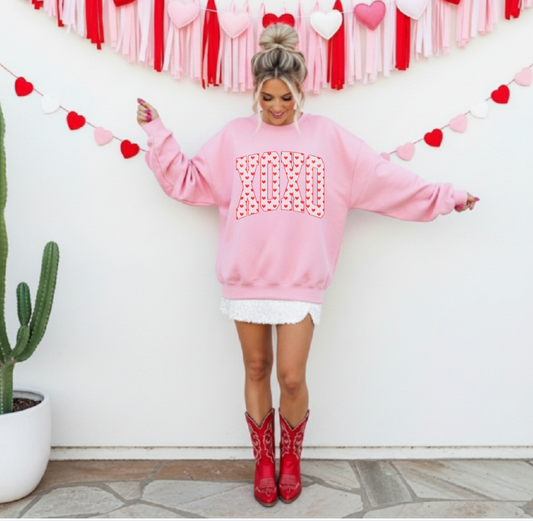 Xoxo Pink and Red Hearts