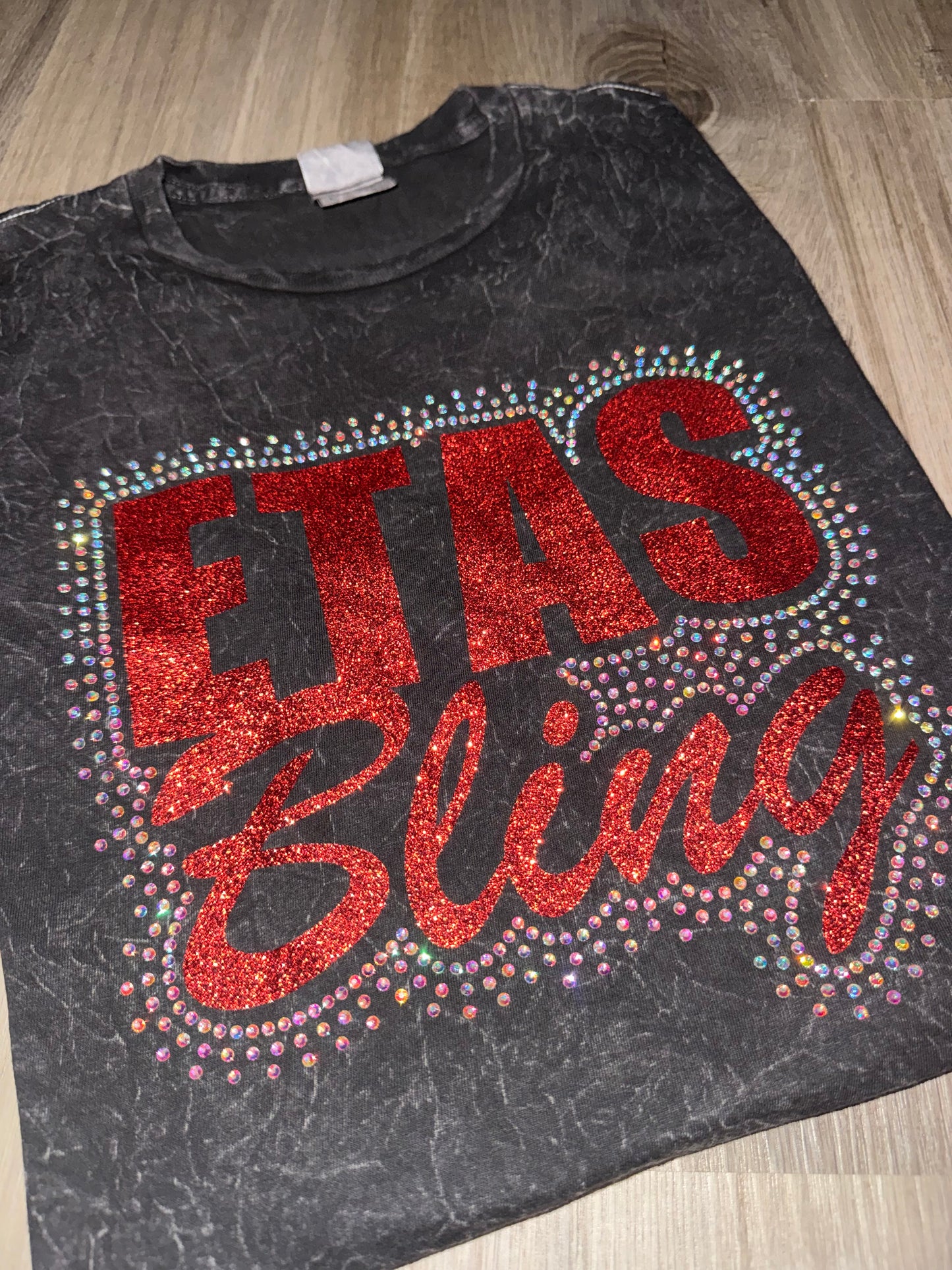 Etas bling mineral wash tee