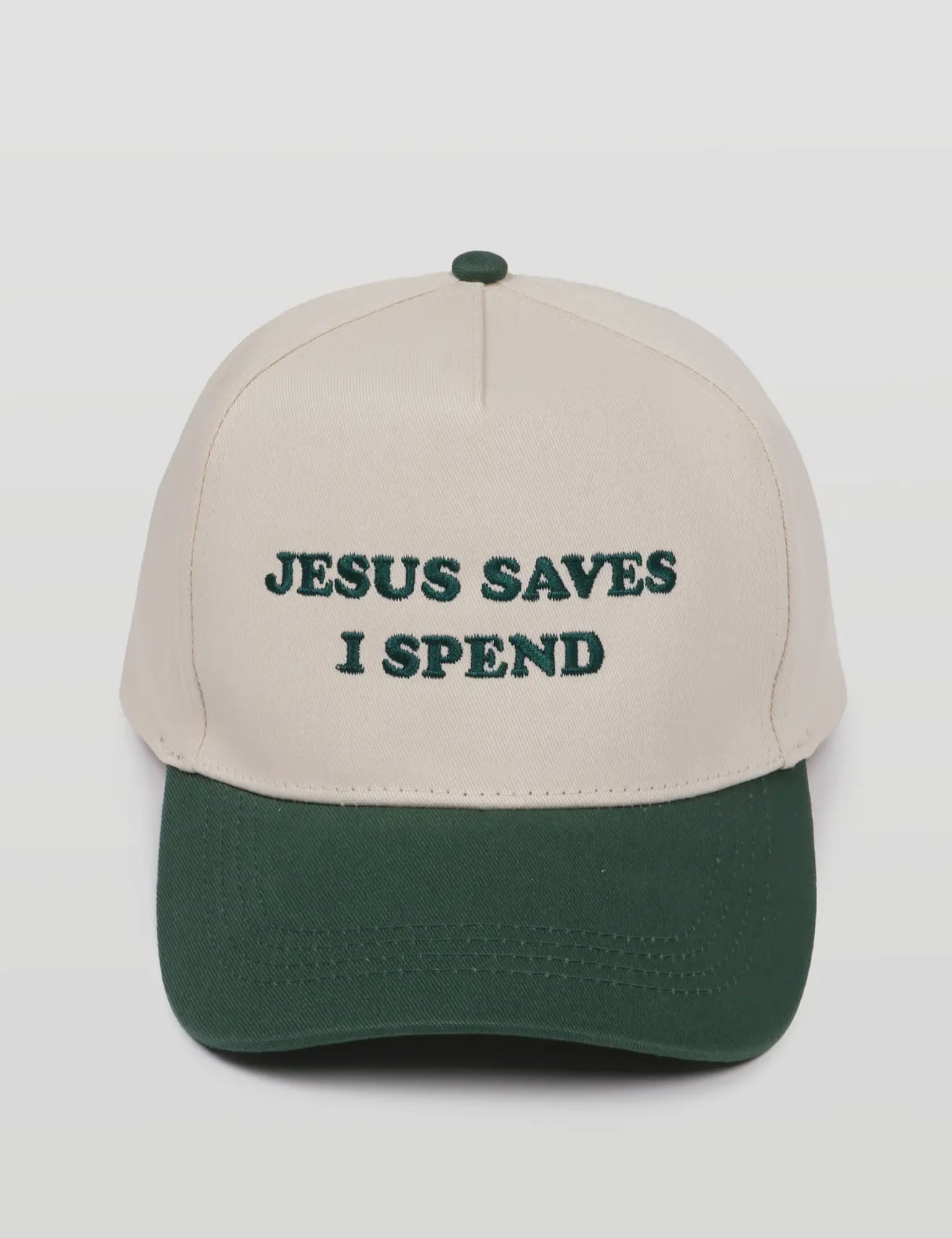 Jesus Saves I Spend Trucker hat