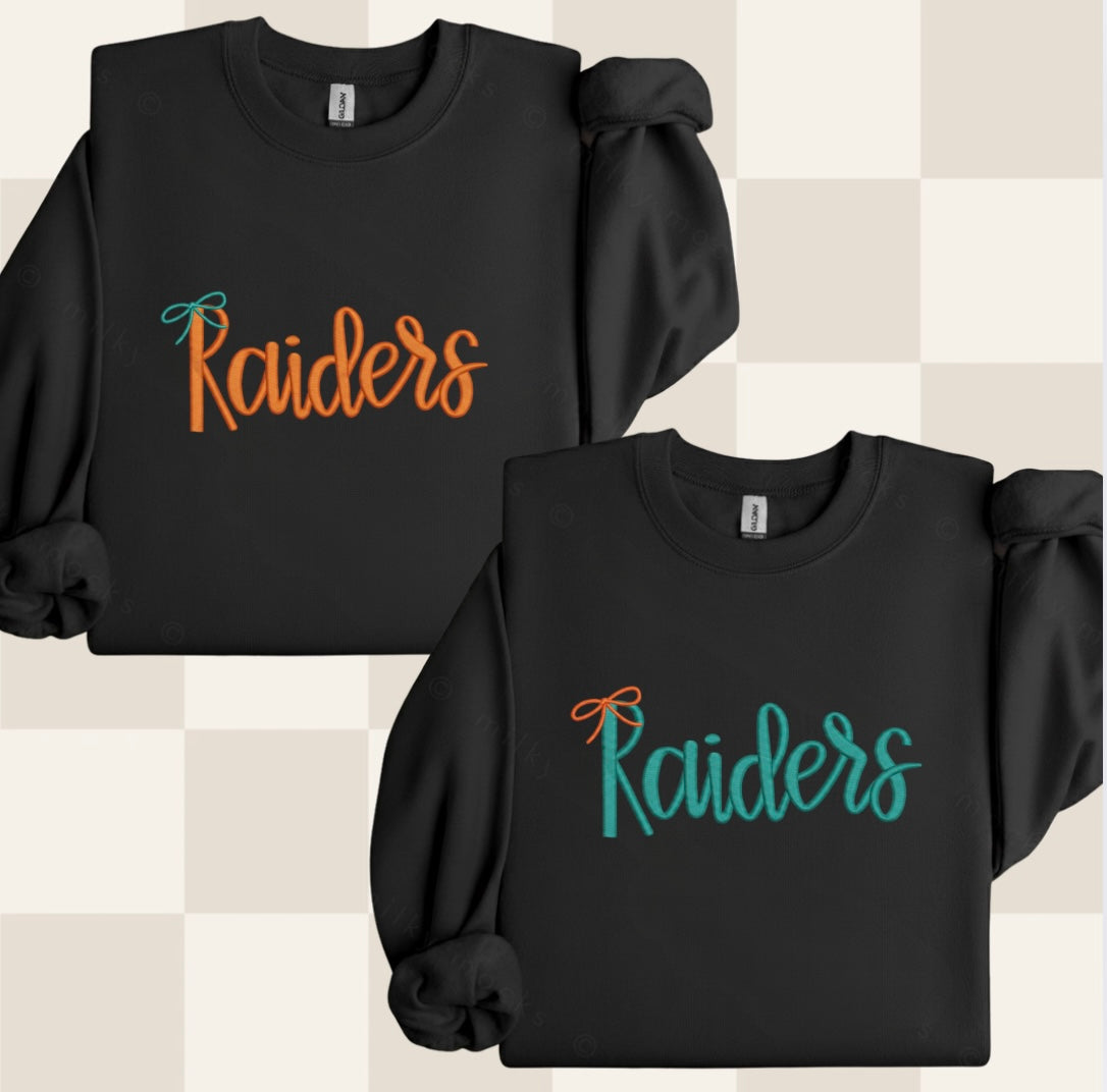 Raiders Embroidered Crewneck