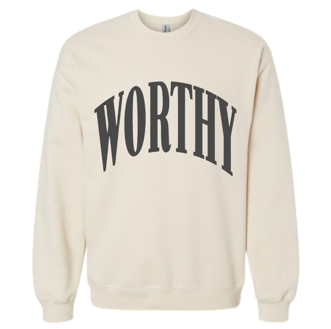 Worthy Print Crewneck Sweatshirt