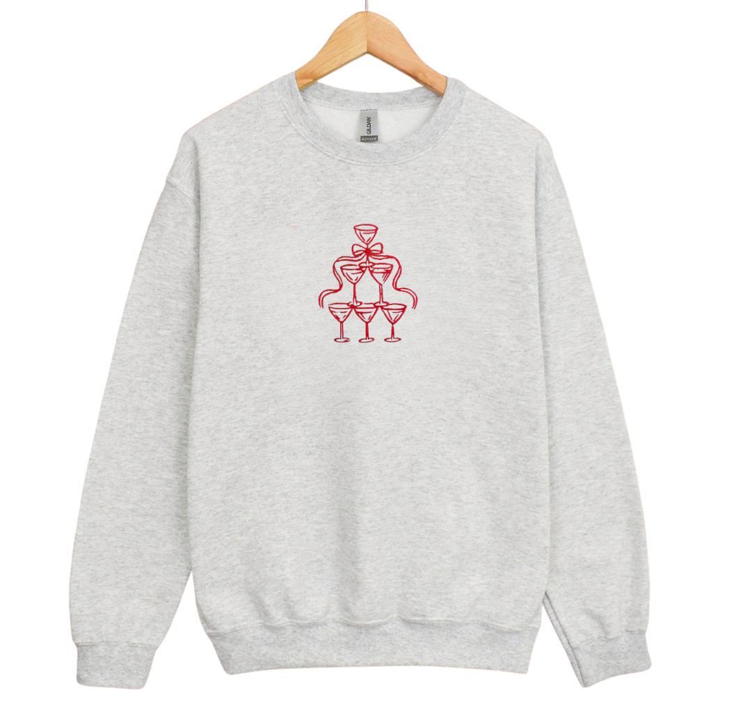 Embroidered champagne Tower