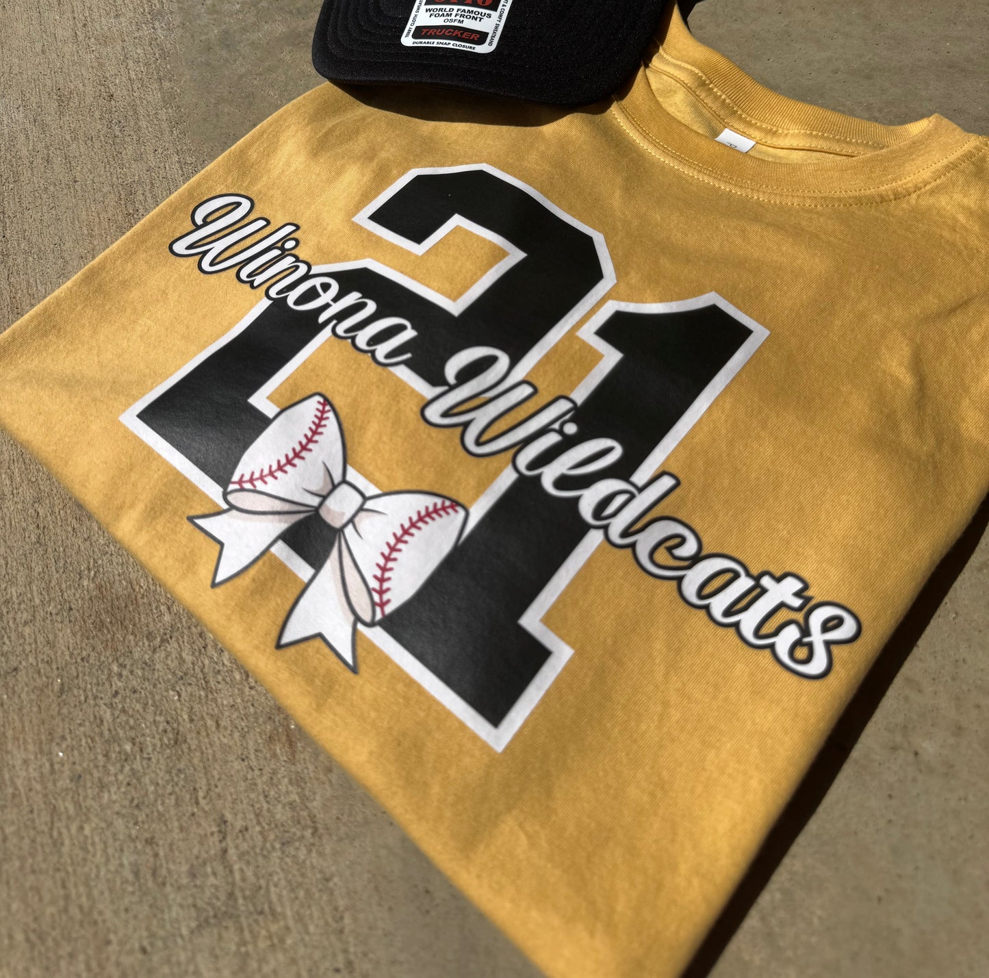 Winona Wildcats Custom Number Tee