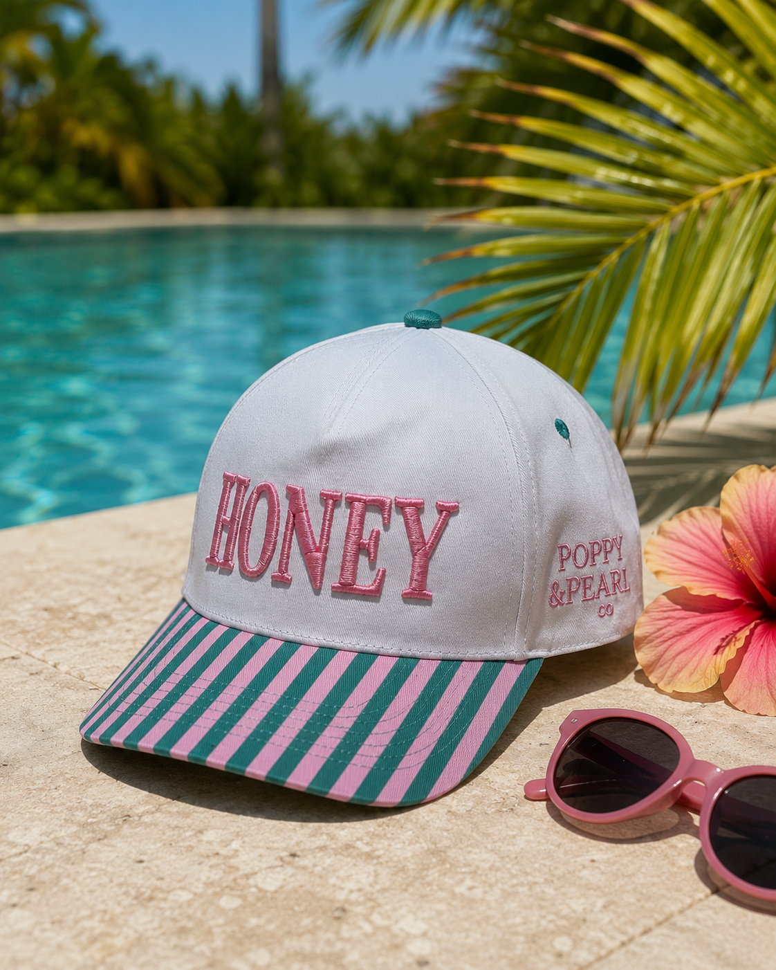 Honey Embroidered Hat