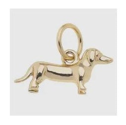 Gold Doxie Charm