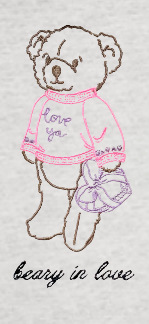 Beary in love embroidered sweatshirt