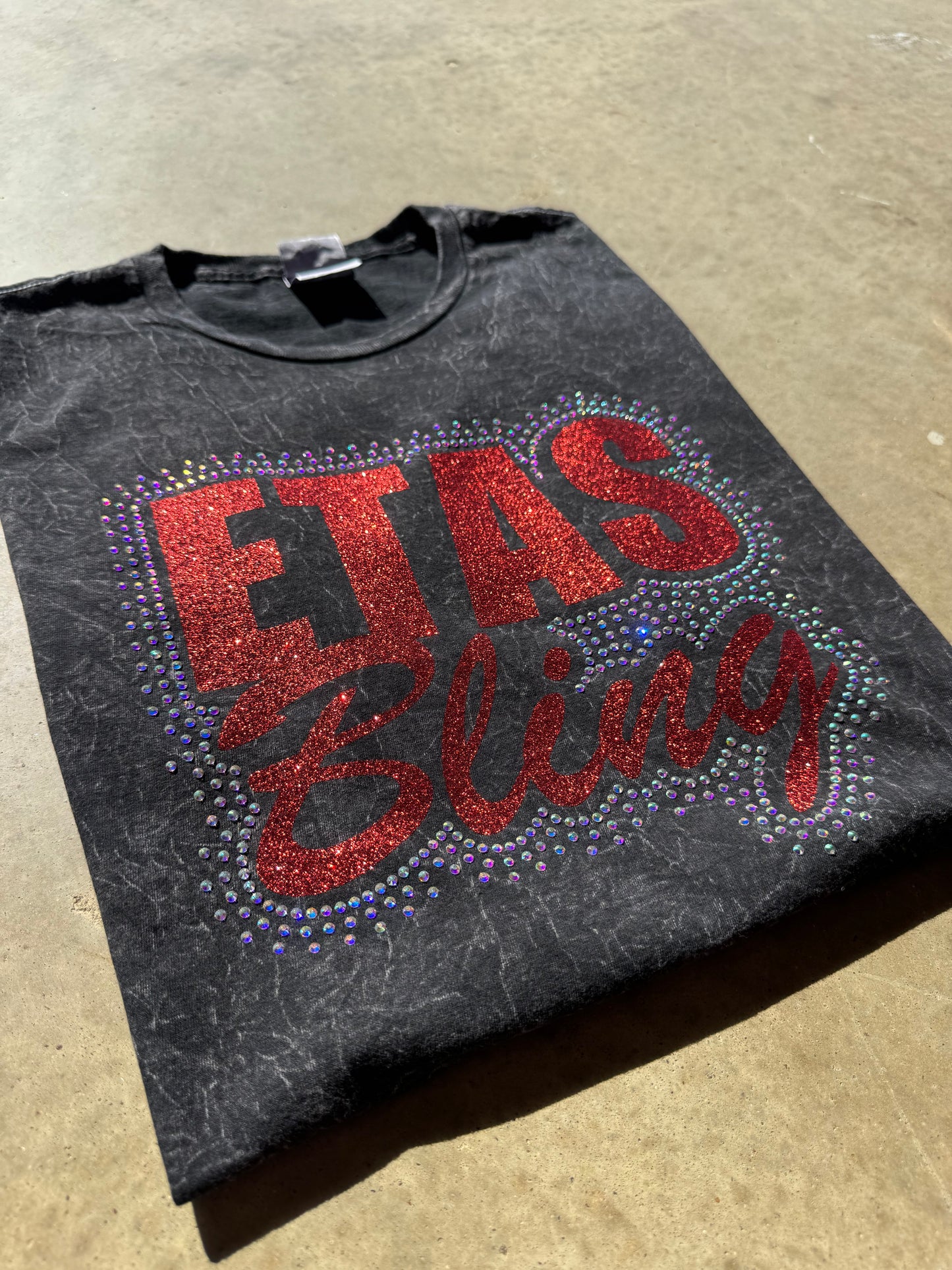 Etas bling mineral wash tee