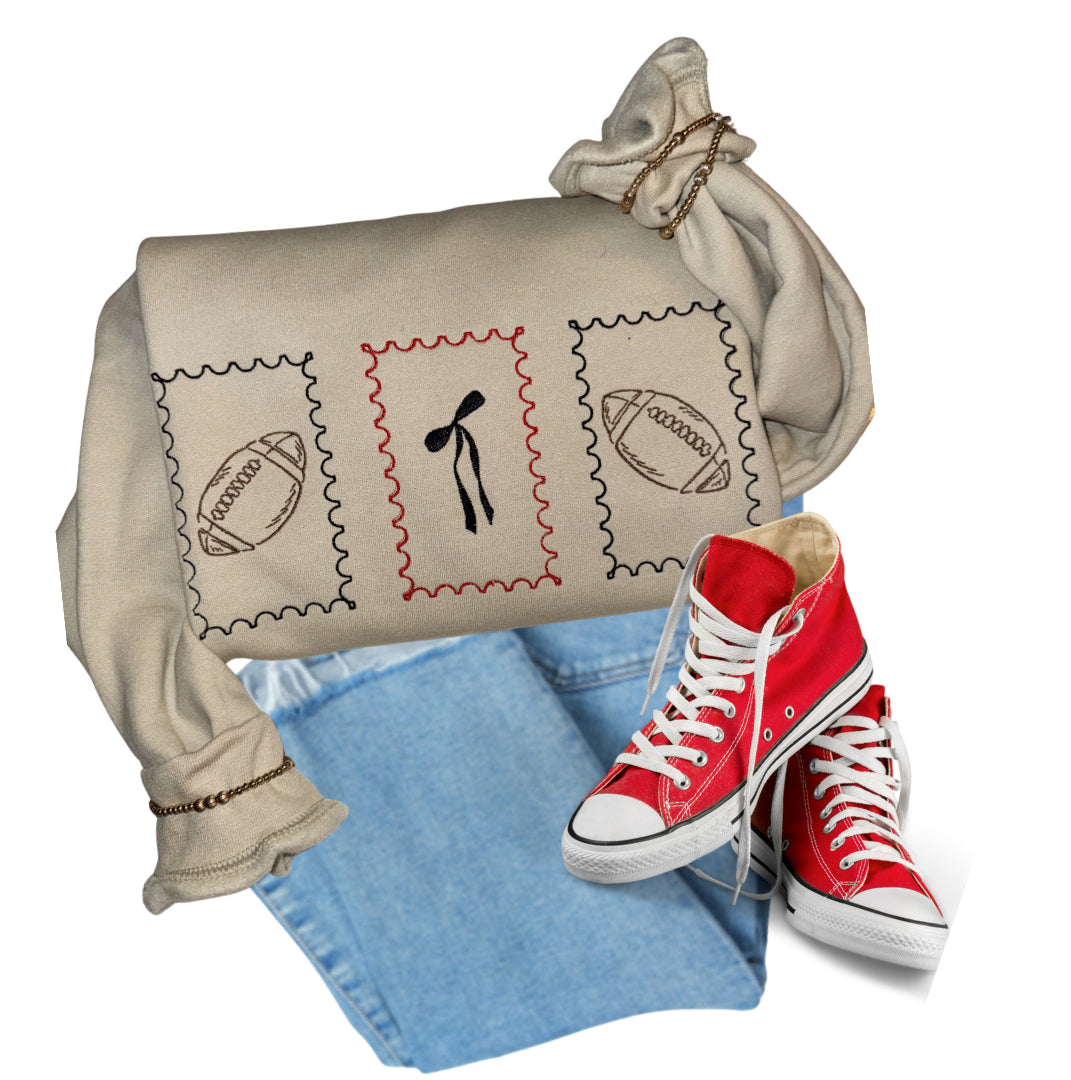 Football Stamps Embroidered