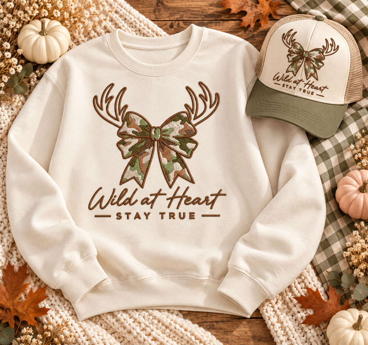 Wild at heart embroidered sweatshirt