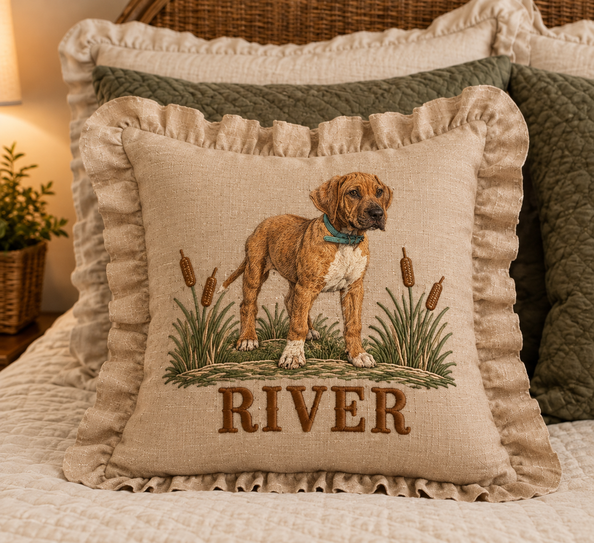 Customized animal throw pillow
